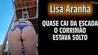 lisa aranha tried to be sensual but almost fell off the stairs