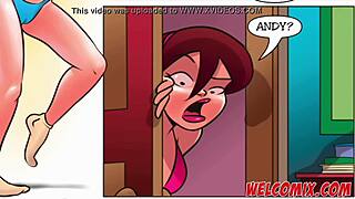 What A Naughty Spy Behind The Door In This Hentai Comic! Teen 18+ Gets Caught Peeking At The Action!