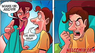 What A Naughty Spy Behind The Door In This Hentai Comic! Teen 18+ Gets Caught Peeking At The Action!