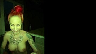 Young German couple intensely fucks sideways in POV on the terrace, cumshot included