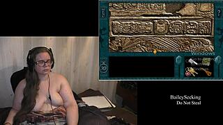 Naked Scarlet explores hand play in part 8 game