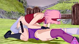 sakura and ino fuck with big cocks in hentai?