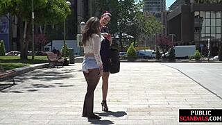 public slut, suck those toes and balls in front of voyeurs