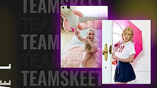 Petite latina sucks huge cock!