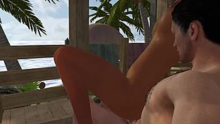 Exotic girl rides thick cock in Caribbean resort