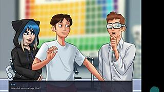 Hey, playing with her pussy under the blanket?