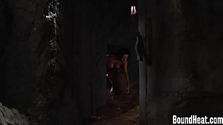 Mistress Commands Two Slaves with Strapon in BDSM Threesome!