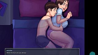 Hey, playing with her pussy under the blanket?