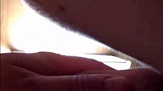 Clothed in satin pants and panties, white slut gets doggystyle fuck with pov blowjob and dirty french talk rimming