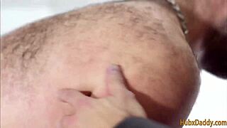 Is This Bearded Leather Guy's Explosion Too Much For Little Frank?