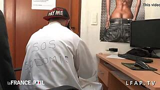 Petite French patient gets ass dilated by doctor with toys.