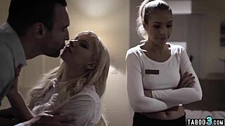 Teen bffs fuck stranger's monster cock in taboo threesome.