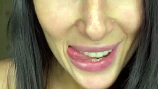 Kiss my big tits and masturbate, then cum on my brunette milf face at home?