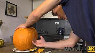 Mature4k Halloween Pumpkin Pie Gets Fucked Hard!