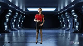 female robot interview malfunctions with jasper reed