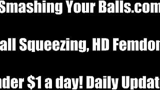 Watch me bust your balls for staring at another woman's tits in this intense femdom fetish session!