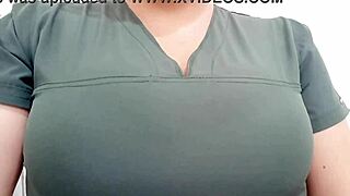 Hey, dirty nurse, are you filming homemade porn while the boss is in a meeting?