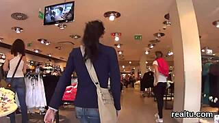 Czech Teen Seduced In Mall, Undresses And Gets Drilled In Pov