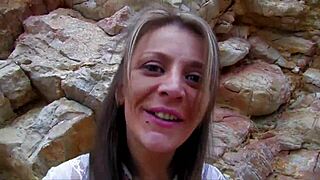 Blonde European babe craves hard anal action