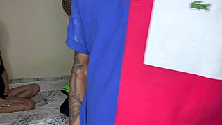 damn, about to fuck the newbie when her cousin interrupts for head