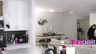 Cute Young Babe Rides Ass in Home Alone Threesome with Petite Cowgirl Action