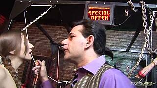 Three Brunette Babes Engage In Raunchy Group Sex Sessions Inside The Dungeon