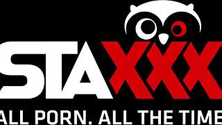 Watch these busty blonde milfs sharing a young 18+ guy's hard black cock in a wild threesome 😈🍑