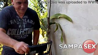 I’m behind the scenes with Natty Hot getting assfucked by Yago Ribeiro’s big cock