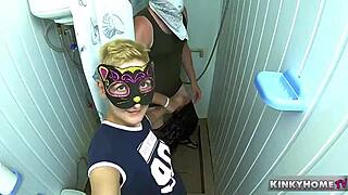 guy masturbates with his girlfriend in private