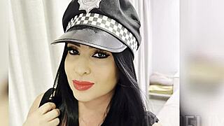 the naughty latina cop sucked cocks until cum on halloween