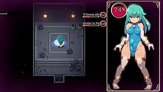 Wow, Kanade's futanari cock pumped hard in latex hentai!