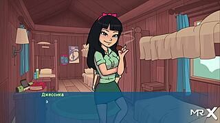 Hey, check out this cartoon teen giving a blowjob before the show, with some masturbation fun thrown in.