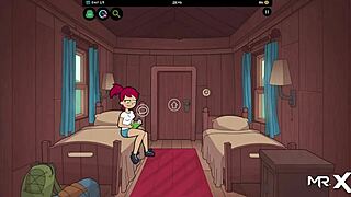 Hey, check out this cartoon teen giving a blowjob before the show, with some masturbation fun thrown in.