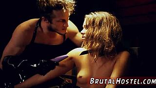 Big puffy teen nipples bound for hardcore internal creampie action