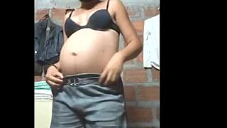 Sexy Pregnant Latina Neighbor Craves My Cock While Husband's Clueless