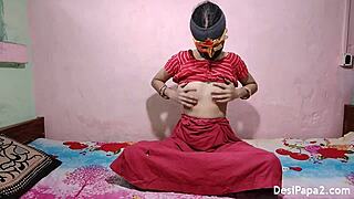 Indian couple shares horny intimate moments