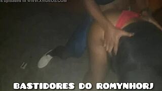 Big Black Guy Fucks Lover Doggystyle On Street