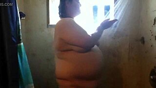 Hot shower show with cum