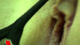 Closeup view of solo pussy masturbation session
