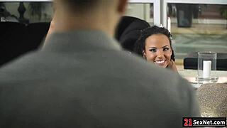 I love fucking small tits Asian babe with footjob