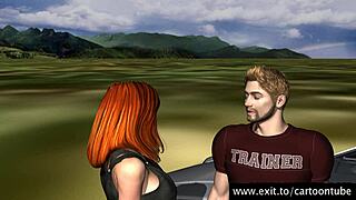 Outdoors Cartoon Fantasy With Gorgeous Babe