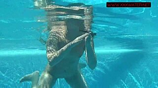 Mia Ferrari, a hot Russian teen, poses in sexy lingerie. She smokes and enjoys underwater scenes with friends.