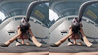 Wild 18k VR fuck with Harley Quinn in public doggystyle before cops show