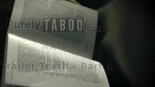 Guy dominates his young trailer trash stepsister with huge cock in intense fucking session