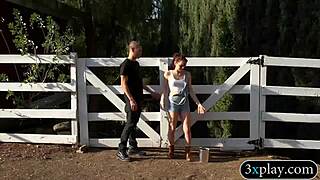 Small Tits Babe Receives Intense Banging In The Ranch Outdoors