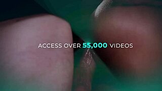 Busty MILF gets blown, fucked from behind, she’s bent and groaning and sucking a black cocks from behind