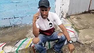 I nail my neighbor and fill her up while wife waits