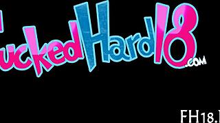 Eighteen floozy fucked hard