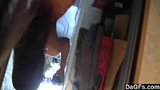 Superb Teen 18+ Teases with Shaved Body in Mirror Dance - What's Her Secret?