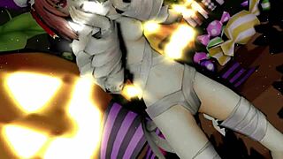 happy halloween dance with ibaraken and kasen in mmd